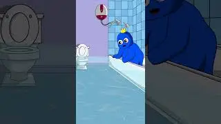 Cute Chubby Blue Hungry For Taking Bath Feat.RAINBOW FRIENDS #shorts #animation #rainbowfriends