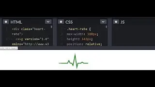 Heart rate monitor Pure CSS Animation