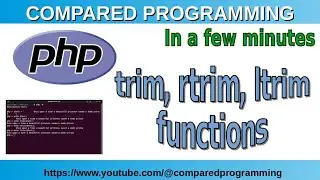 PHP string functions: trim, rtrim and ltrim