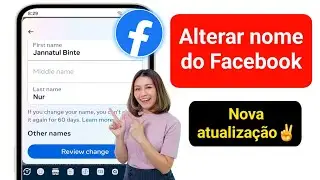 Como Mudar o NOME no FACEBOOK em 2024