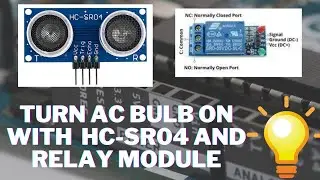 Light control using ultrasonic sensor and relay module