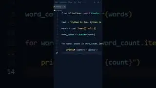 word frequency counter in python #python  #learnpython #programming