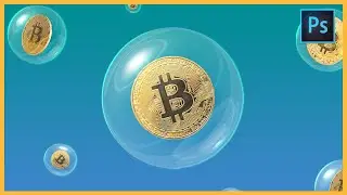 [ Photoshop Tutorial ] How To Create Bitcoin Bubble Effect in Photoshop