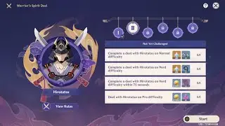 Warrior's Spirit [part 2] ▢ Second Duel: Hard & Pro Difficulty [GENSHIN IMPACT]