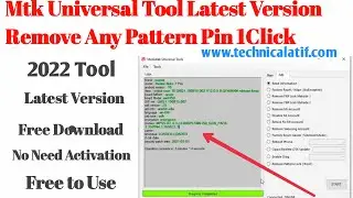 Mtk Universal tool 2022 Latest Version | Remove Any Pin Pattern Frp Unlock Oppo Vivo Samsung 1Click