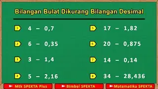 Bilangan Bulat Dikurang Bilangan Desimal