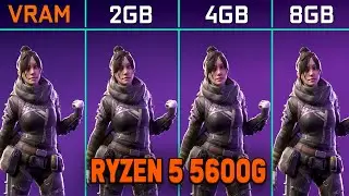 Ryzen 5 5600G Vega 7: VRAM Test - 512MB vs 2GB vs 4GB vs 8GB VRAM | How to increase VRAM in BIOS