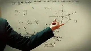 Capacity of an Isolated Spherical Conductor,  विलगित गोलीय चालक की धारिता,  Physics for 11th/12th.