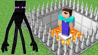 НУБ ПРОХОДИТ ИСПЫТАНИЯ ЭНДЕРМЕНА В МАЙНКРАФТ ! НУБИК И ТРОЛЛИНГ ЛОВУШКА В MINECRAFT Дак Плей