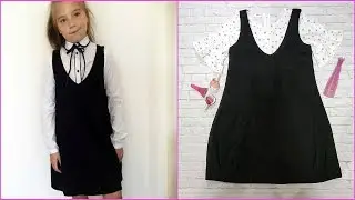 Как сшить школьный сарафан из Джерси