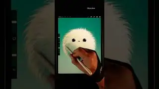 How to paint a cute fluffball  - #shorts