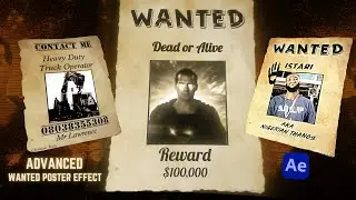 HOW TO MAKE ADVANCED 3D WANTED POSTER EFFECT IN AFTER EFFECTS / Tutorial