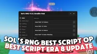 *UPDATE* Sol's RNG Era 8 Best Script Op🔥| Best Macro, Auto Pickup Items, Auto Use Items And More!