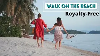 Virtual Walk On The Beach / Relaxing No-Copyright Music / Royalty-Free Download Video