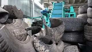 Tire recycling equipment / Line for processing tires into crumb / Mini factories for tire recycling