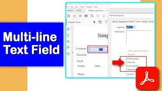 How to create multi-line Text Field in PDF Form Using Adobe Acrobat Pro DC