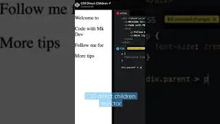 CSS direct child selector 