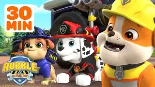 Rubble & PAW Patrol Marshall Uses Teamwork! w/ Mix & Charger | 30 Minute Compilation | Rubble & Crew