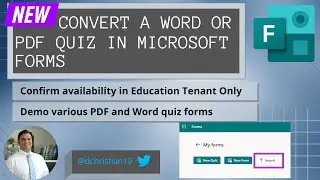 Microsoft Forms: Convert a Word or Pdf quiz into Microsoft Forms