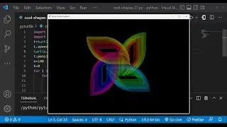 Python Turtle Graphics - 36 | Cool Shape Drawing | Python Turtle Video | Learnonpy | @Python_Shorts