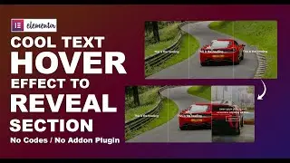 Elementor Text Hover Effect to Reveal Container Section | No Code - No Addon Plugin (Tips & Tricks)