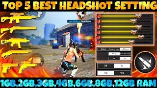 Free Fire Max Auto Headshot Trick 2024 Sensitivity Setting | 2gb, 4gb, 6gb Ram Headshot Sensitivity