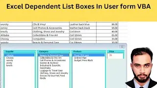 Dependent List Boxes In Excel User form