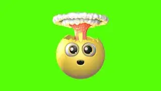 3D Shocked Face with Exploding Head Emoji Loop Green Screen Animation | Royalty-Free  | face emoji