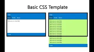 How to create a basic Website | Basic CSS Template Layout | Sticky Footer To Bottom | HTML & CSS