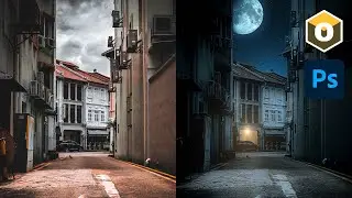 How to Turn Day to Night using Optics by Boris FX in Photoshop