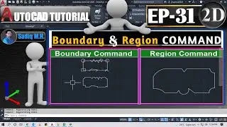 #31-AutoCad Tutorial Boundary & Region Command In Hindi