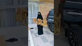 Masya Allah ukhti bercadar beli kaligrafi pasang di rumah