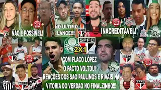 REAÇÕES DOS SÃO PAULINOS E RIVAIS AO PALMEIRAS 2X1 SÃO PAULO COM GOLS DO FLACO LÓPEZ E NO FINALZINHO