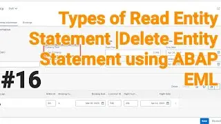 Read Entity | Delete Entity using Modify Entities |ABAP EML| CDS EML for behavior of fiori app