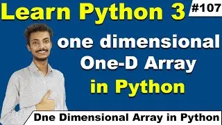 One Dimensional Array using Array Module in Python Hindi, one d array in Python, Cyber Warriors