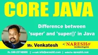 Difference between  super and super() in Java | Core Java Tutorial | Mr. Venkatesh