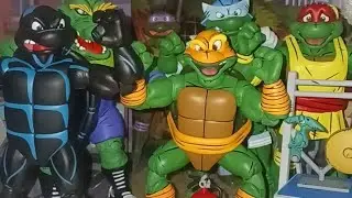 Neca tmnt Stump Wrestling turtles 4 pack figure review