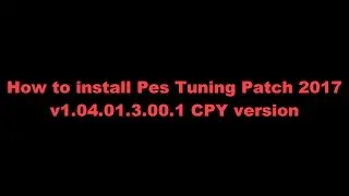 How to install PTP 2017 v1.04.01.3.00.1 CPY version