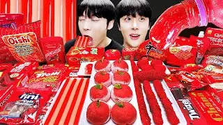 ASMR MUKBANG | 직접 만든 갤럭시 꿀젤리 레드 디저트 아이스크림 먹방 & 레시피 DESSERT GALAXY HONEY JELLY CANDY