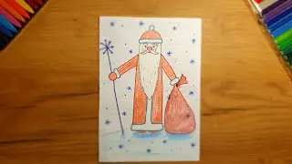 Простой новогодний рисунок 