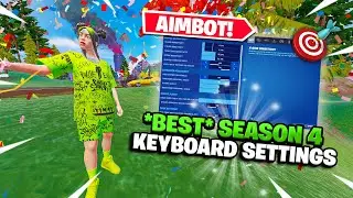 UPDATED BEST Keyboard & Mouse + Controller Settings for INSANE AIM + FAST EDITS Fortnite Season 4! 🎯