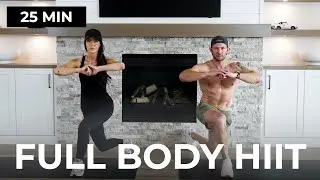 25 Min FULL BODY HIIT for Beginners [No Equipment Couple Workout] + Advanced Variations