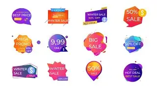 Sales Badges Green Screen Lower Third Graphics, Sales  Badges Green Screen Effects