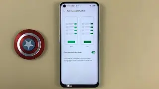 How to enable/disable Color Accessibility Mode, increase contrast on OPPO A52 Android 11