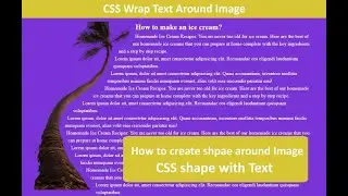 How To Make A Wrap Text Around Image Effects Uing HTML and CSS | Image Shaped Text Around CSS