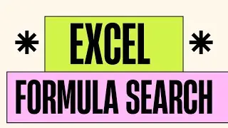 Excel formula search