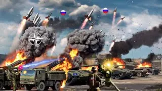 Ukrainian troops terrified! NATO tank convoy destroyed by Russian long-range rocket - ARMA 3