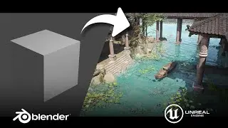 3d temple workflow  / Blender & Unreal Engine 5