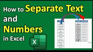 Easily Separate Text & Numbers from a list in Excel | Data Management in Excel