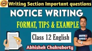 Notice writing I notice writing format| notice writing class 12 I notice writing MCQ Writing Section